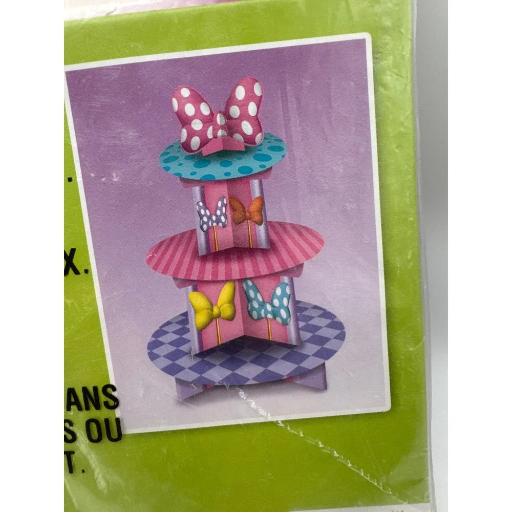 Disney‎ Minnie Mouse Cupcake Stand 3 Tier Tower Party Treat Display